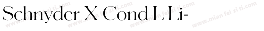 Schnyder X Cond L Li字体转换